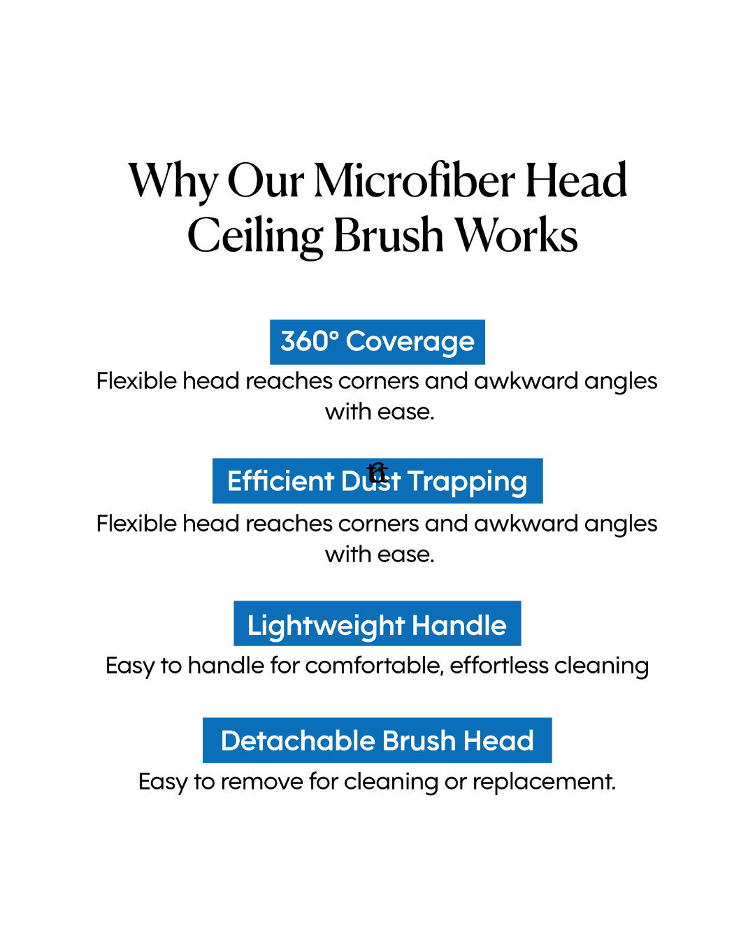 Microfiber Head Ceiling Brush
