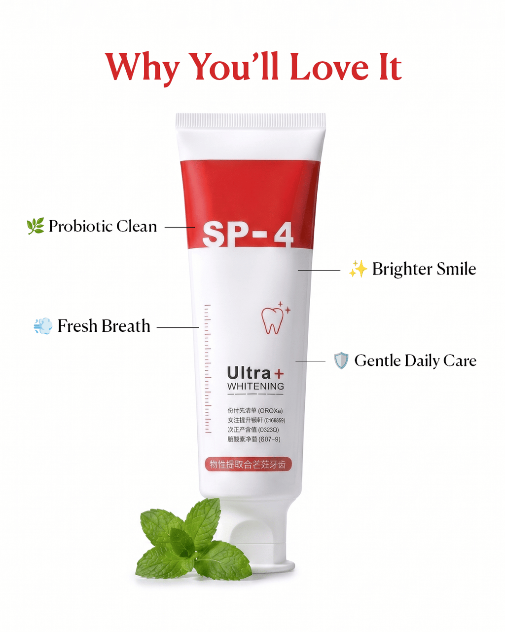 SP-4 Probiotic Brightening & Cleansing Toothpaste(Pack of 2)