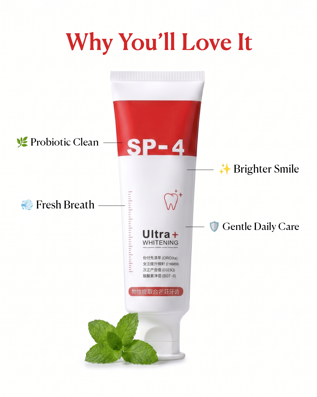 SP-4 Probiotic Brightening & Cleansing Toothpaste(Pack of 2)