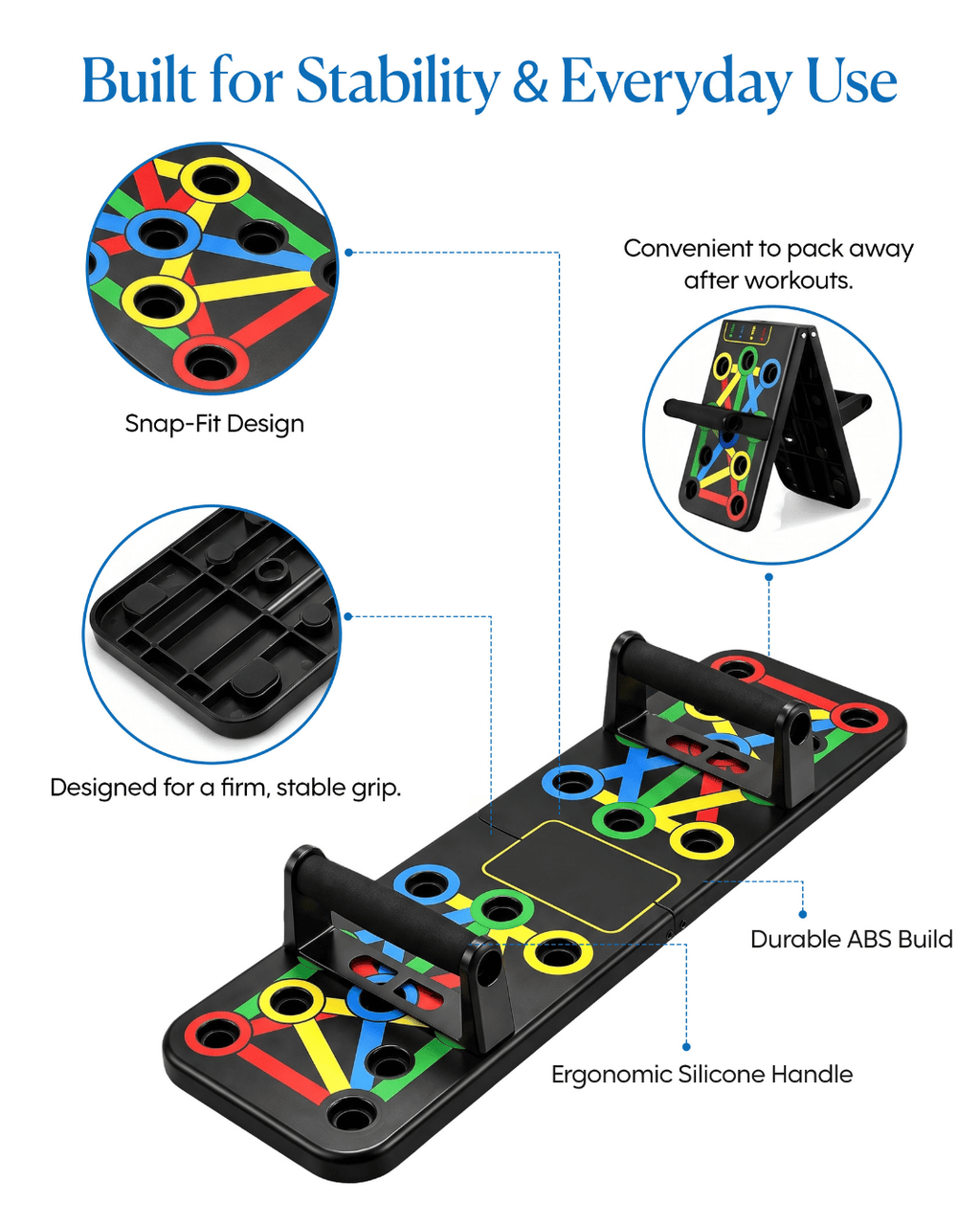 Multipurpose (16 in 1) function Push Up Board
