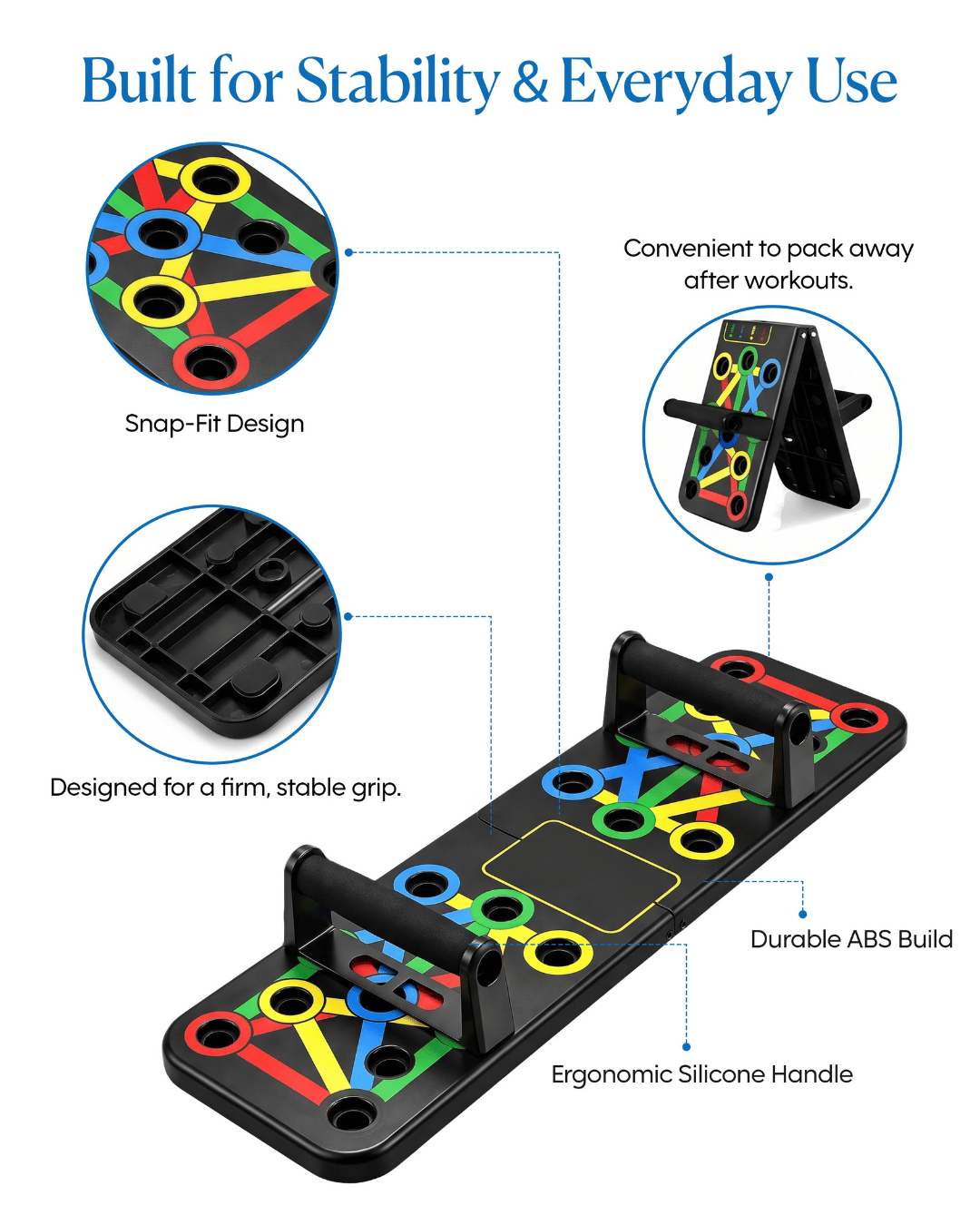 Multipurpose (16 in 1) function Push Up Board