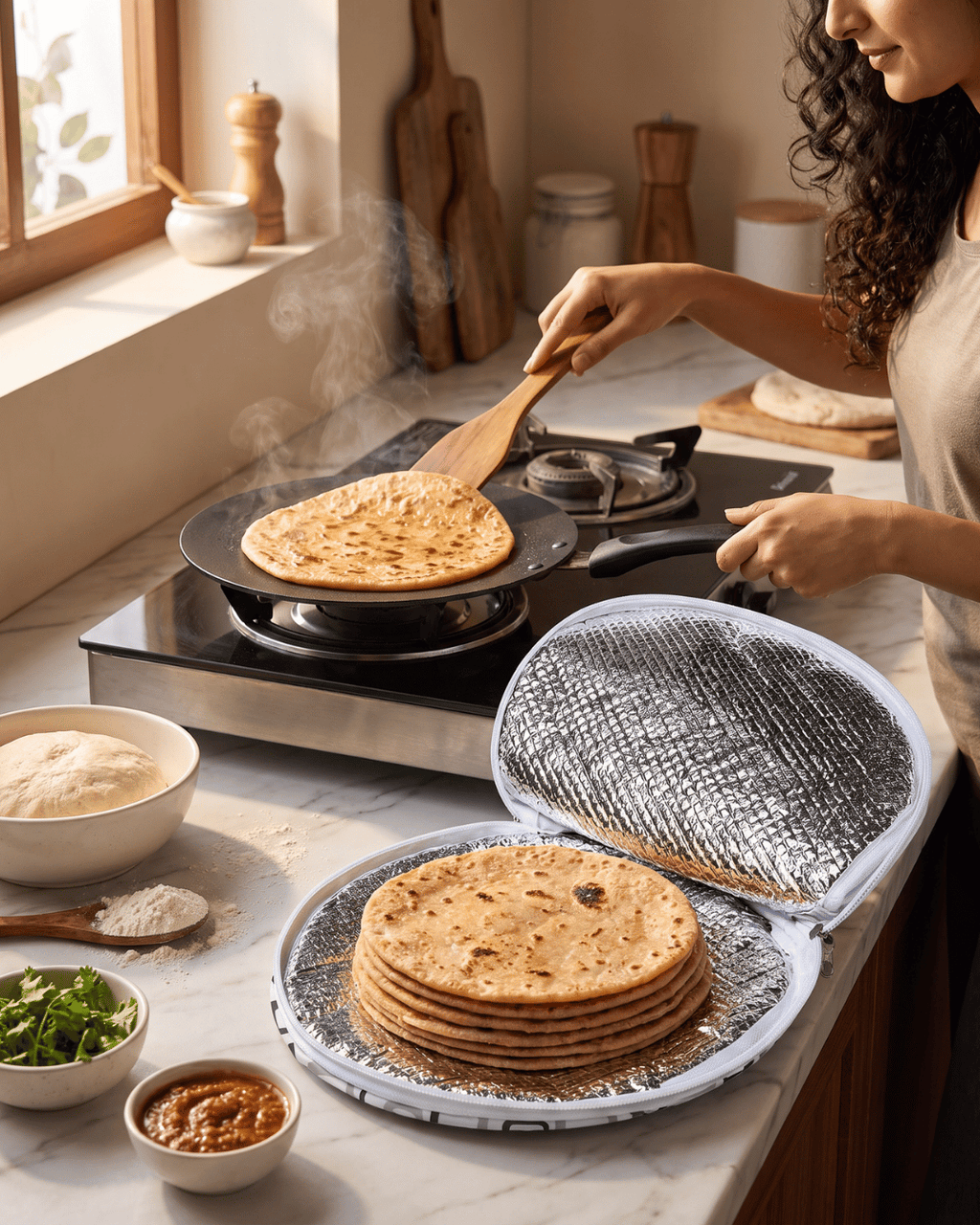 Insulated Roti Cover with Zipper
