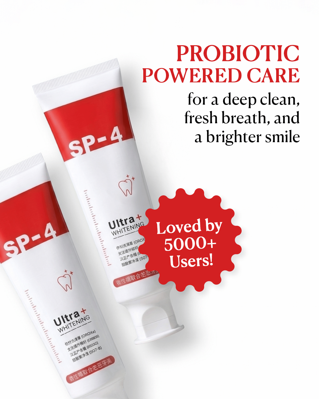 SP-4 Probiotic Brightening & Cleansing Toothpaste(Pack of 2)