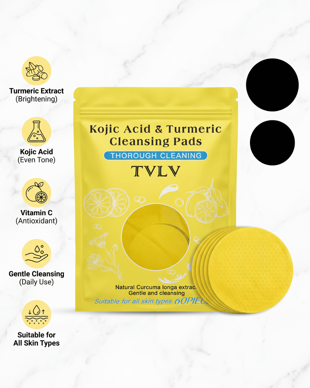 Kojic Acid and Turmeric Cleansing Pads